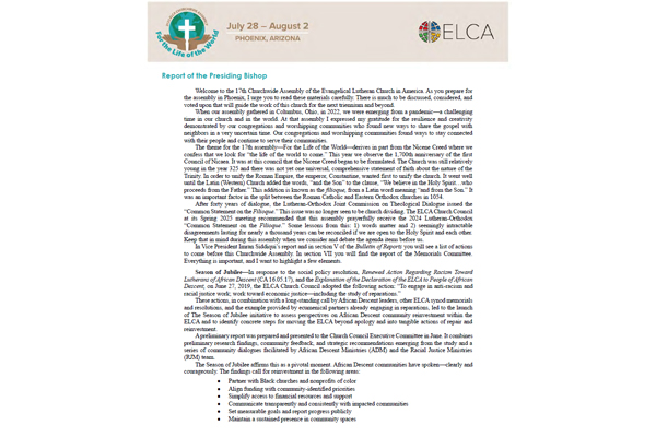 02-01 Office of the Presiding Bishop Report