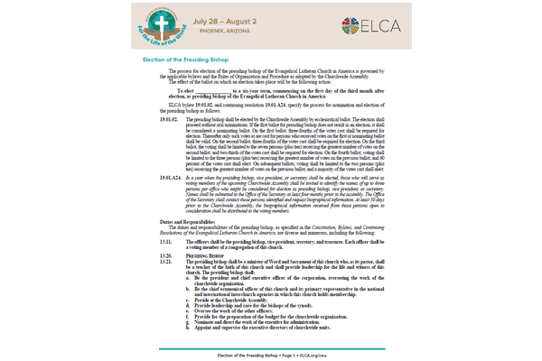05-02 Election of Presiding Bishop