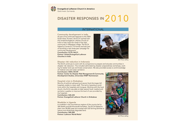 Disaster Annual Report 2010