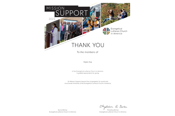 2023 Mission Support: Thank You