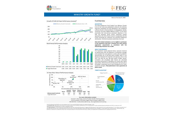 Ministry Growth Fund Monthy Fact Card - Jan 2024