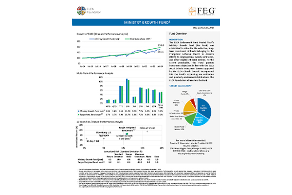 Ministry Growth Fund Monthly Fact Card - July 2024