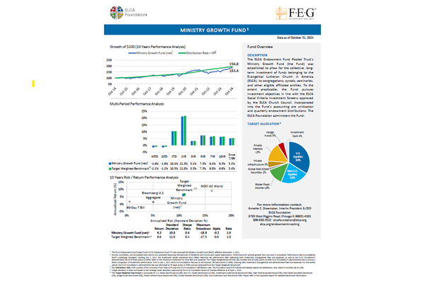 Monthly Fact Card ELCA Foundation