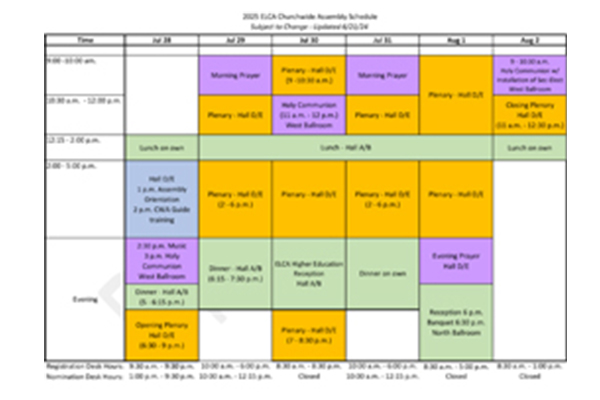 2025 CWA Public Schedule