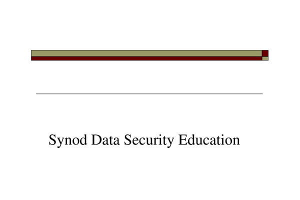 Synod Data Security