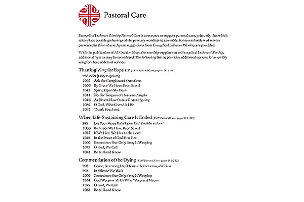 ACS Hymns for Pastoral Care & Occasional Services