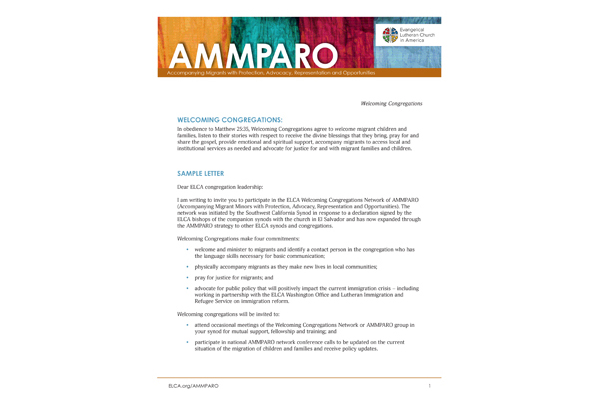 AMMPARO Welcoming Congregations