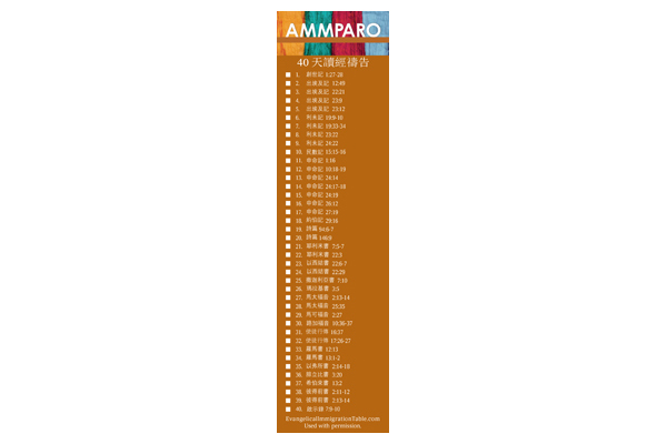 AMMPARO bookmark Traditional Chinese