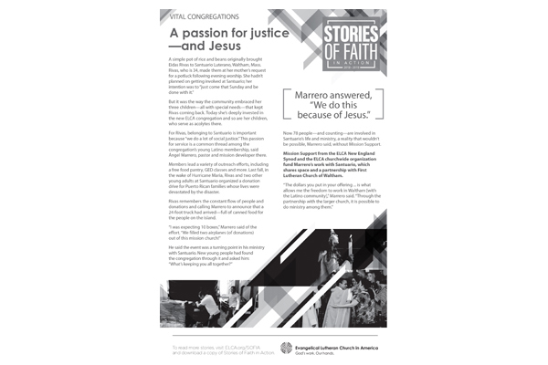 A passion for justice and Jesus – bulletin insert