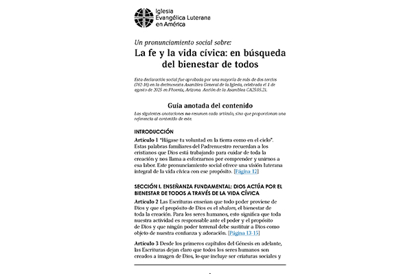 Statement on Faith and Civic Life Online Spanish Thumbnail Image