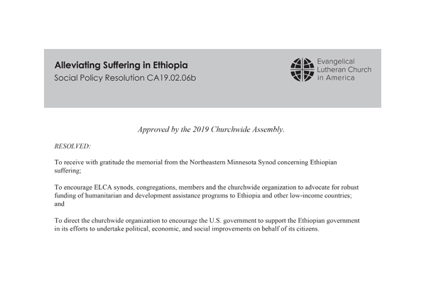 Alleviating Suffering in Ethiopia SPR19