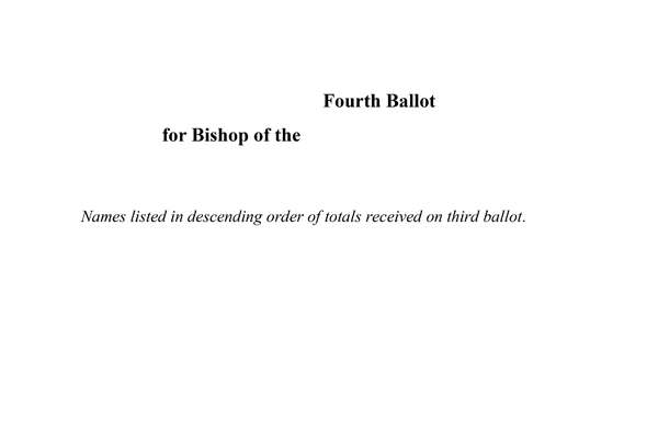 App E4 – Fourth Ballot Form