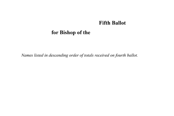 App E5 - Fifth Ballot Form