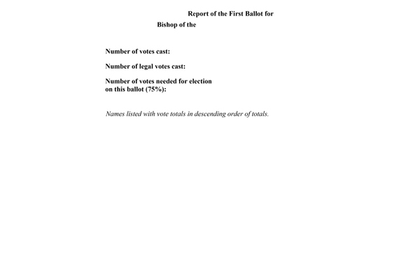 App G1 – Report of the First Ballot Form