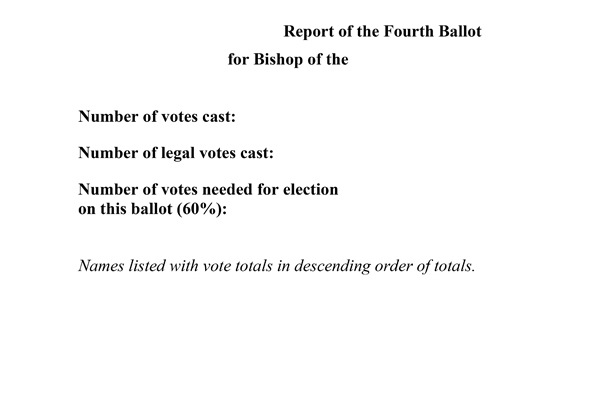 App G4 - Report of the Fourth Ballot Form