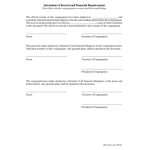 Attestation of Record and Financial Requirements