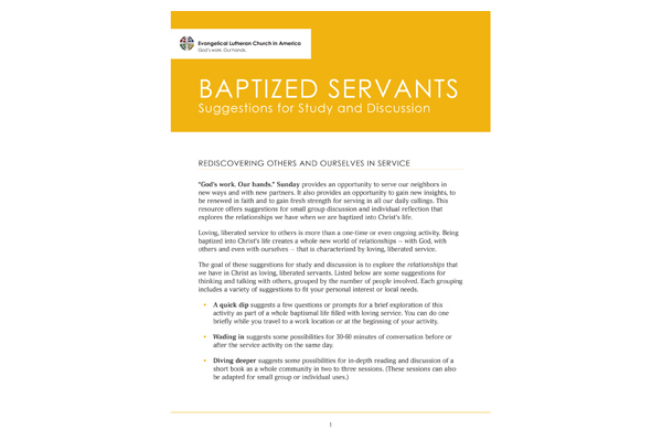 Baptized Servants Learning Resource