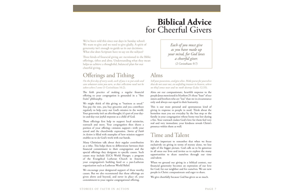 Biblical Advice for Cheerful Givers