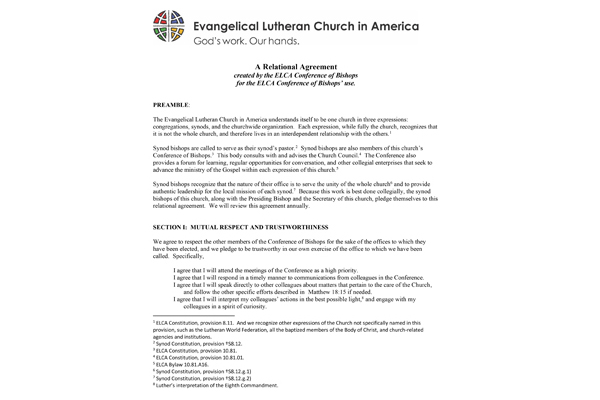 Bishops Relational Agreement