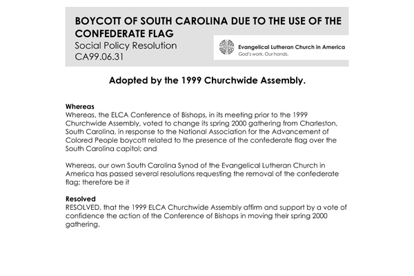 Boycott South Carolina SPR99