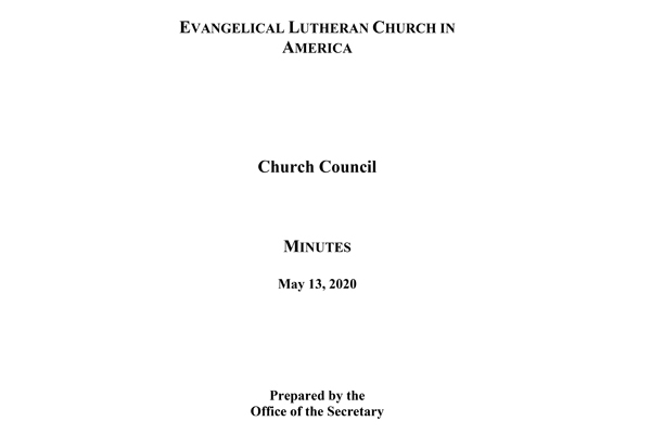 Church Council Minutes from May 13