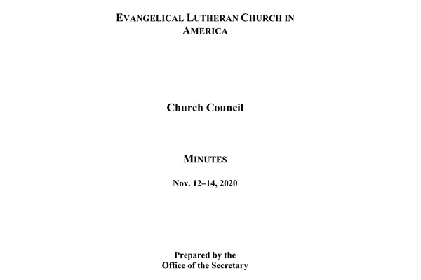 Church Council Minutes November 12-14