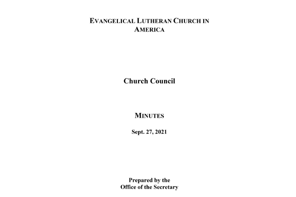 Church Council Minutes September 27, 2021