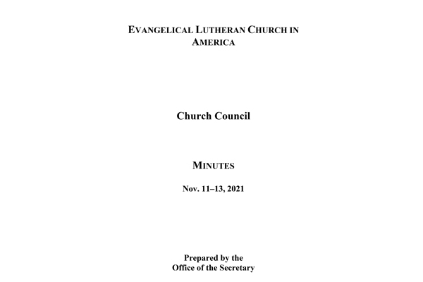 Church Council Minutes November 11-13