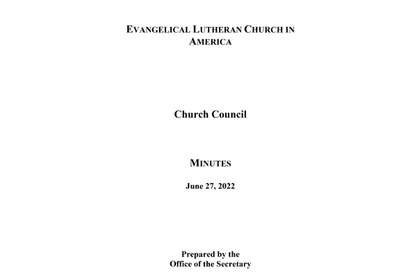 Church Council Minutes June 27