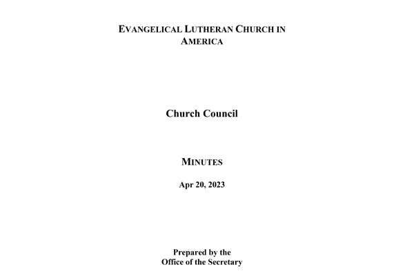 Church Council Minutes Apr. 20, 2023