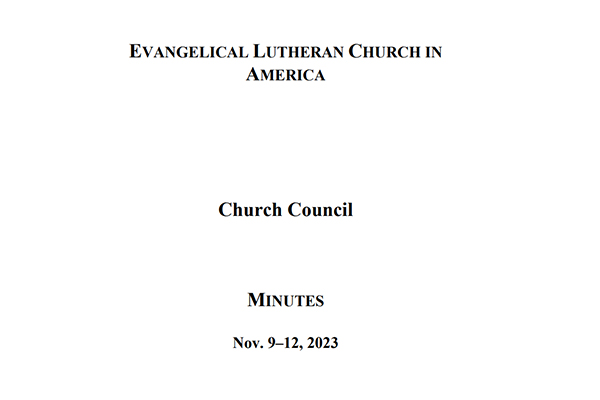 Church Council Minutes November 9-12, 2023