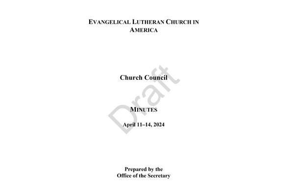 Church Council Minutes Apr. 11-14, 2024