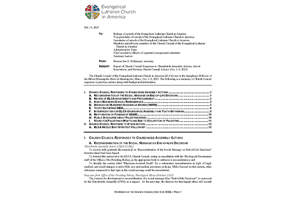Church Council Responses October 2-3, 2025 Thumbnail image