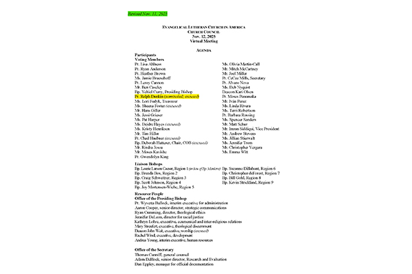 Church Council Agenda November 12, 2025 Thumbnail Image