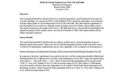 Civic Life and Faith – Final Report