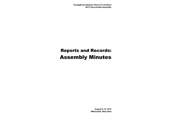 2019 Actions of the Churchwide Assembly