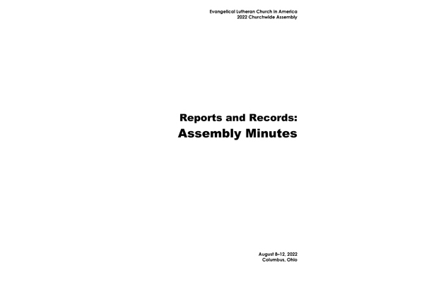 CWA 2022 Reports and Records - Assembly Minutes