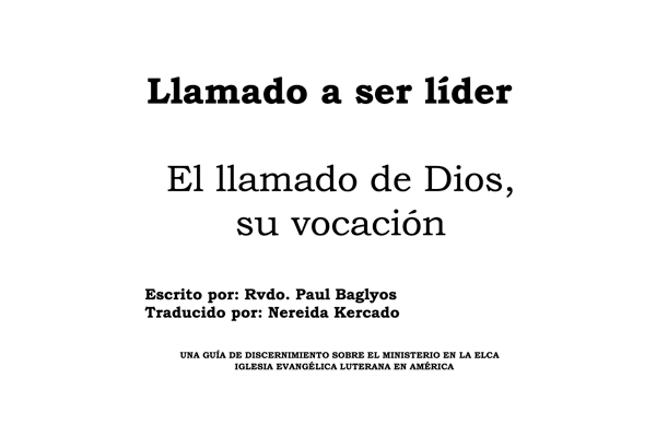 Called to Lead - Spanish