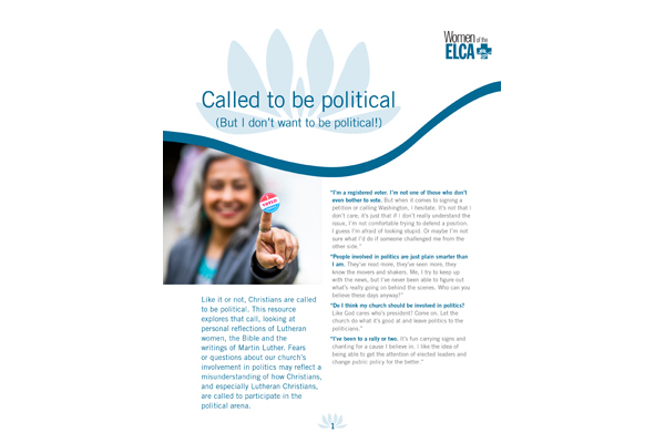 Called to be political (from Women of the ELCA)