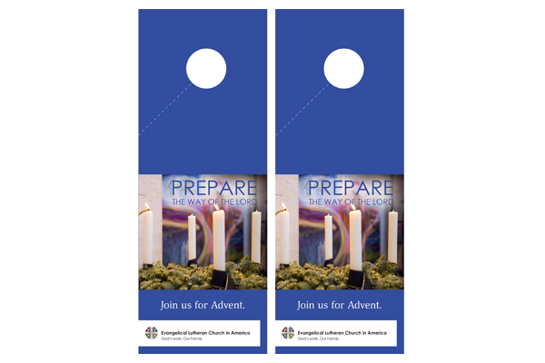 Candle Prepare Advent Doorhanger fillable