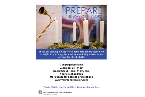 Candle Prepare Advent Poster fillable