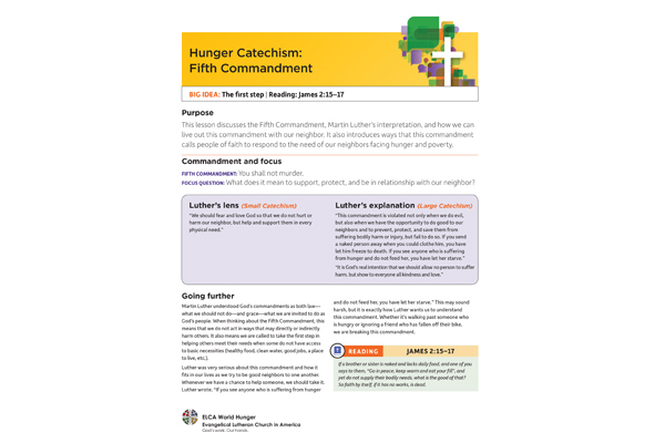 Hunger Catechism: The 5th Commandment