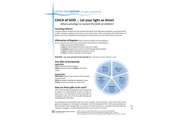 Children and the Five Gifts of Discipleship