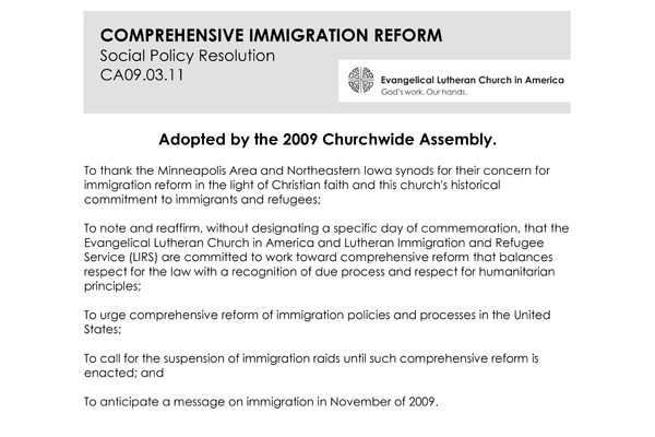 Comprehensive Immigration Reform SPR09