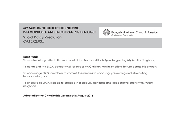 Countering Islamophobia Encouraging Dialogue SPR16