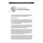 Death Penalty Spanish