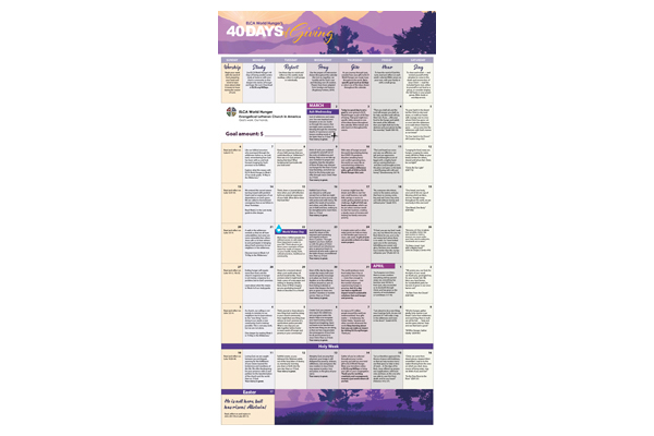 ELCA 40Days Calendar 2022