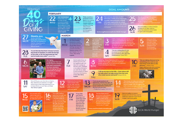 40 Days of Giving: Lent Calendar 2023