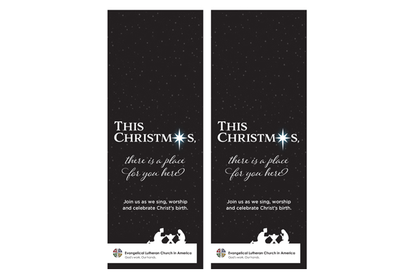 ELCA Christmas Invite - Nativity Black 2016 Door Hangers