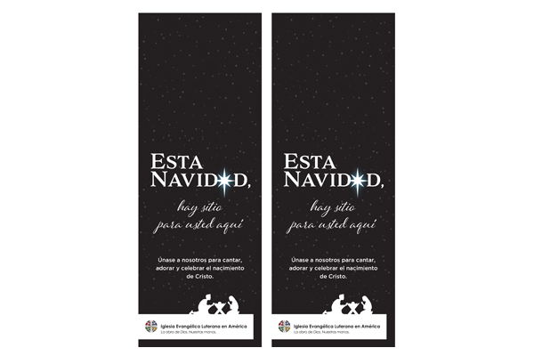 ELCA Christmas Invite - Nativity Black 2016 Door Hangers